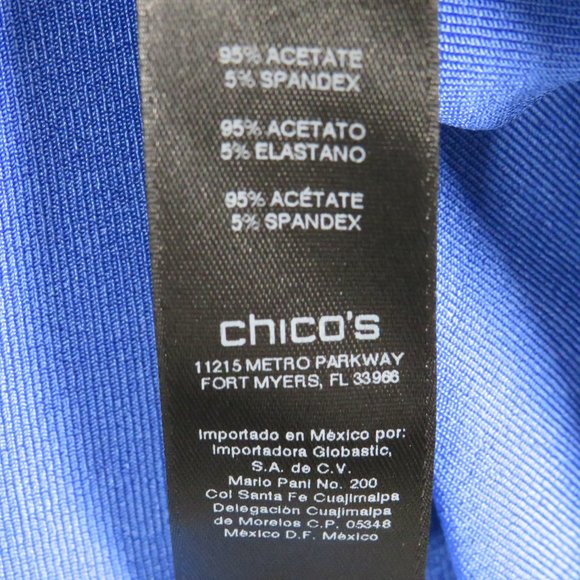 Chico's*Women's Sleeveless Key Hole Front Boat Neck Split Side Hem Blouse Size 2 - Picture 6 of 11